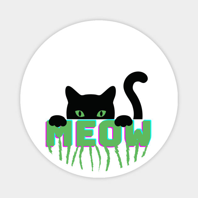 Cat Meow Scratch Magnet by vnscrpn